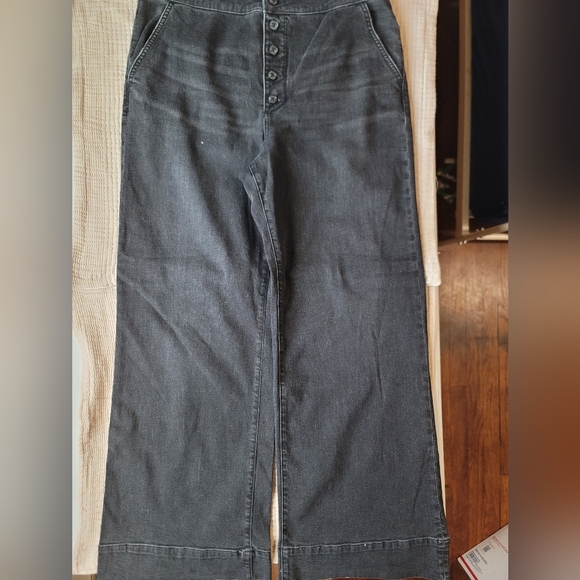 Anthropologie Black and Gray Denim Jeans EUC - Picture 1 of 4